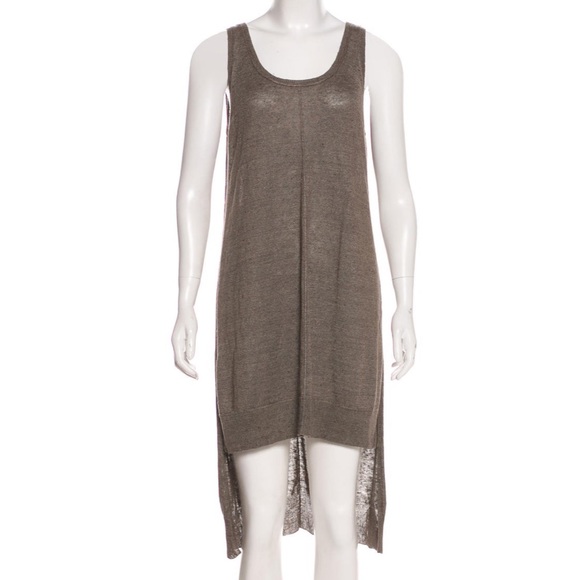 high low linen dress